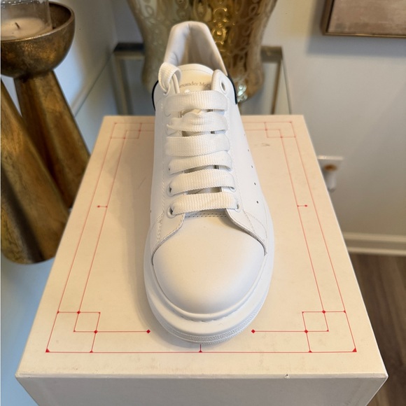 Alexander McQueen White Sneakers with Metallic Heel - Picture 3 of 8